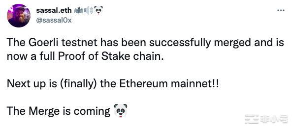 Goerli测试网合并成功完成以太坊合并已步入正轨