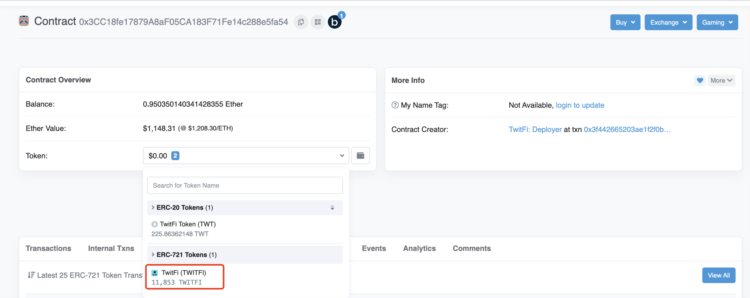 新项目|TwitFi：发推赚币爆火但合约代持资产暗藏风险
