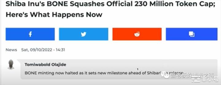 传言shib官方解锁2.3亿枚BONE骨头币，要砸盘？