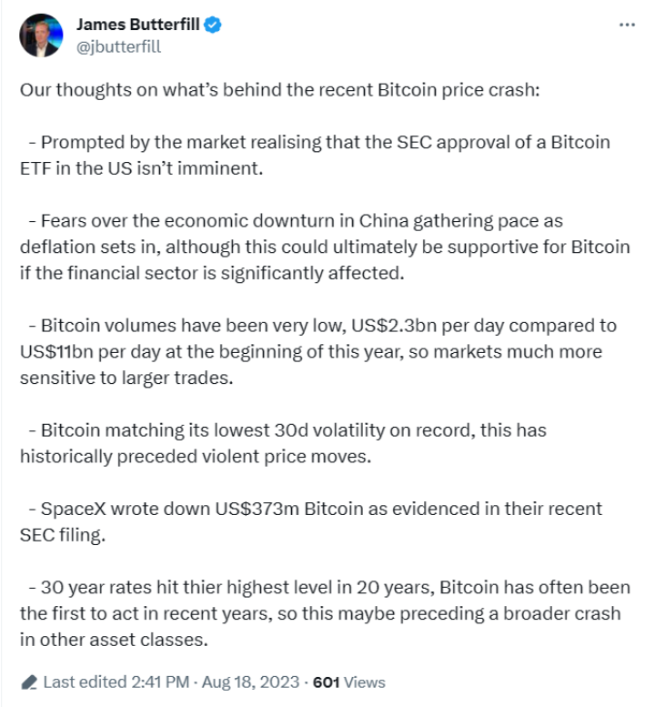 veDAO研究院:剖析比特币8月暴跌的背后原因