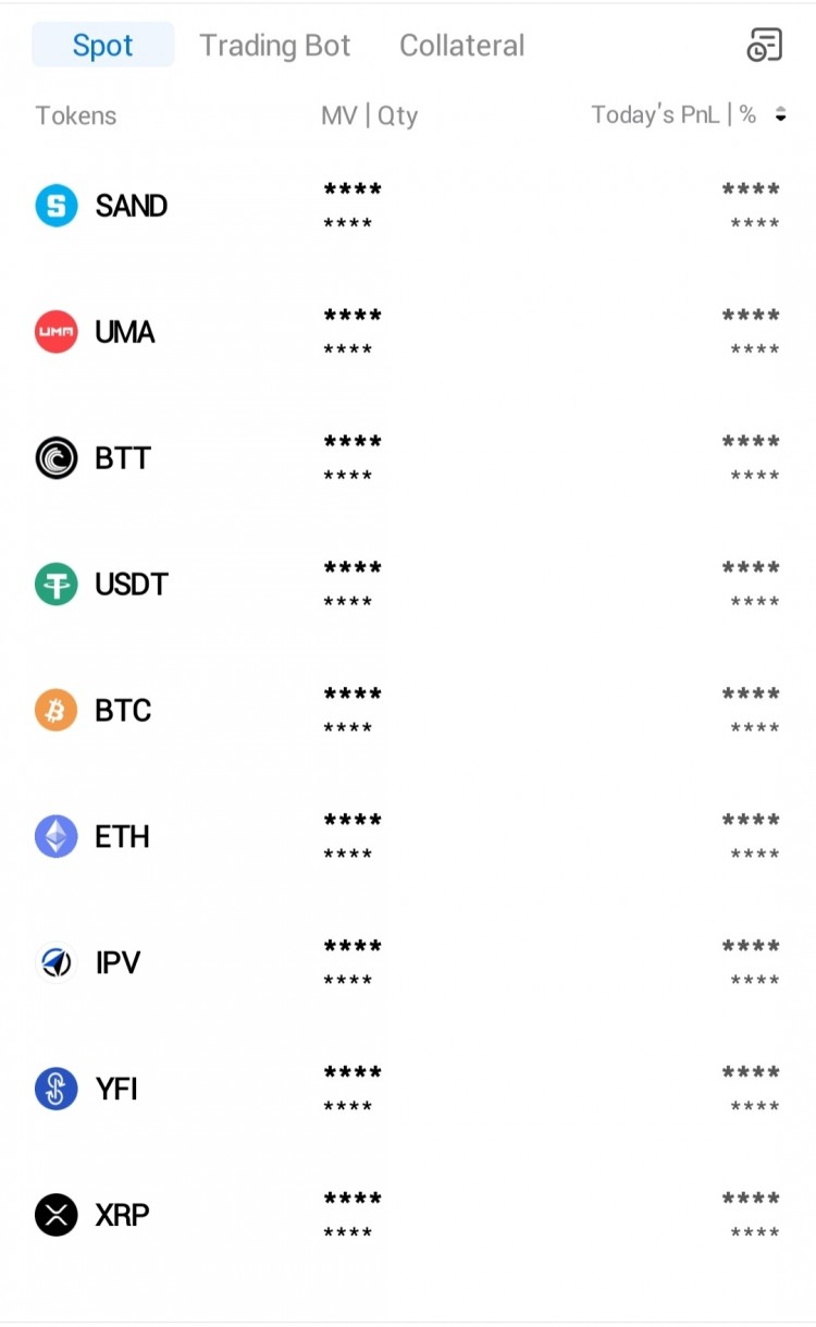 我在HTX上的加密货币投资组合