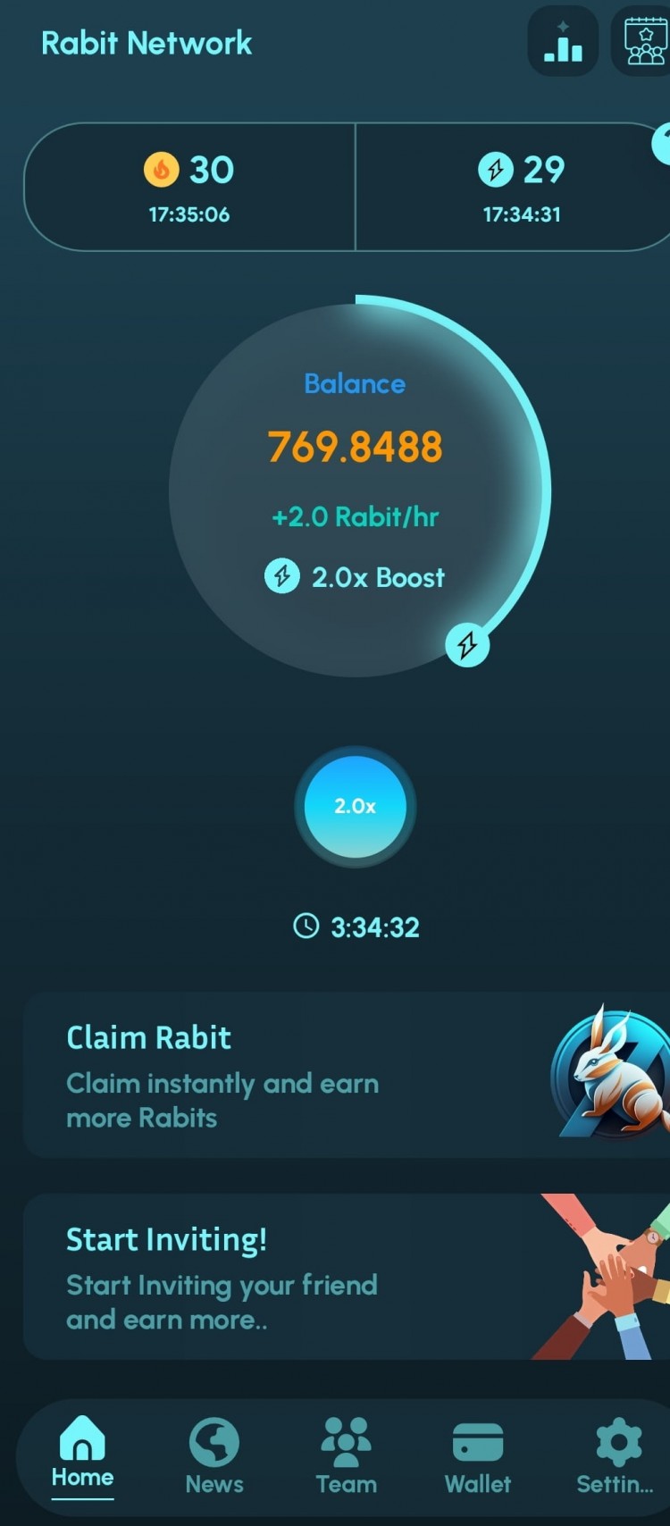 “Rabit Network”加密项目-KYC与预期价格，每三小时获得Rabit代币，助推加密货币挖矿。