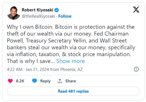 罗伯特清崎透露他拥有<a title='注册并实名送比特币' href='https://okk.meibanla.com/btc/okex.php' target='_blank' class='f_a'>比特币</a>的三个原因